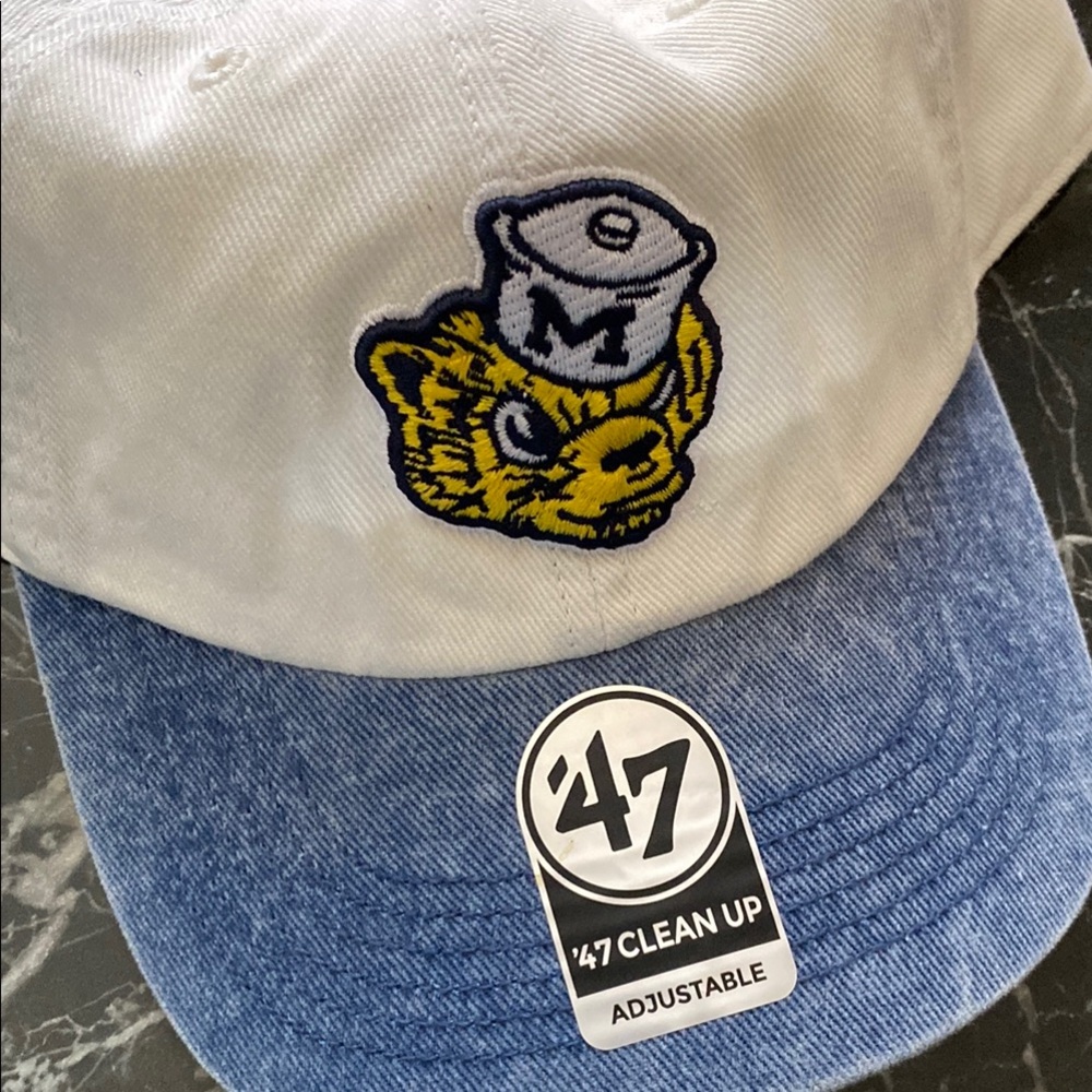 White and Blue Adjustable Cap - Picture 2 of 4